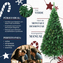 Árvore De Natal Luxo Premium 210cm Com 1200 Galhos Pinheiro Verde Pé De Ferro D'presentes