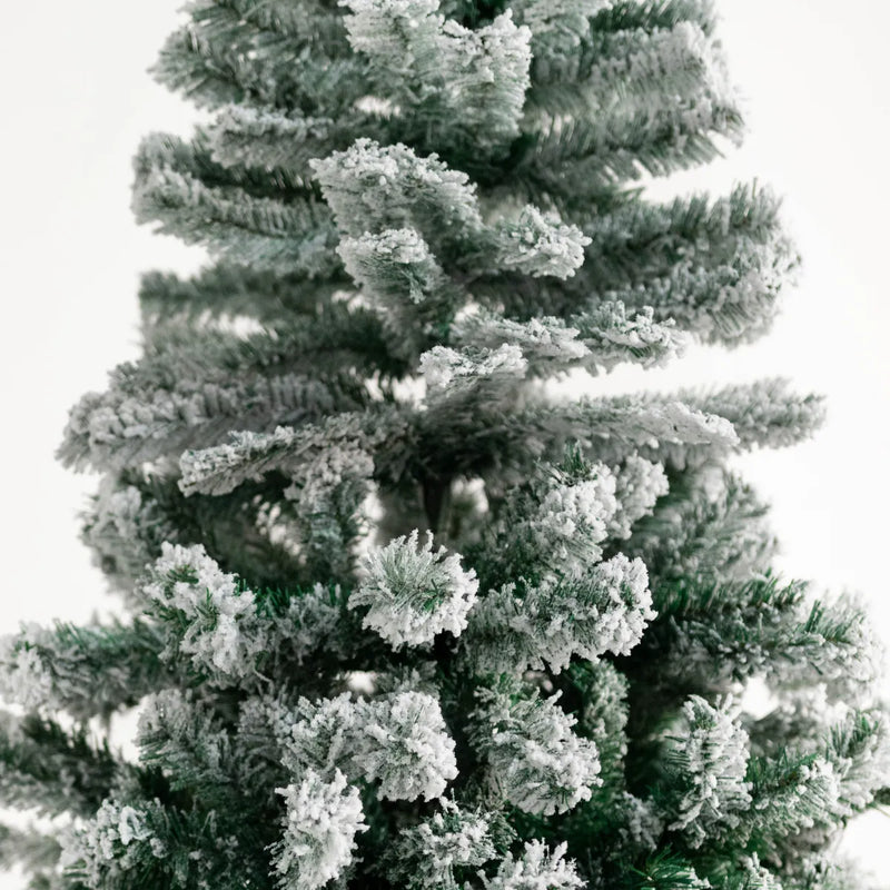 Árvore De Natal Luxo Pinheiro Neve 2,10m 1.062 Galhos Cor Nevada