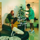 Árvore De Natal Luxo Pinheiro Neve 2,10m 1.062 Galhos Cor Nevada