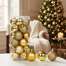 Kit 30 Bolas Natalinas Premium Luxo: Glitter, Foscas, Brilhosas para Árvore Sofisticada