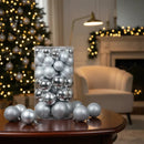 Kit 30 Bolas Natalinas Premium Luxo: Glitter, Foscas, Brilhosas para Árvore Sofisticada